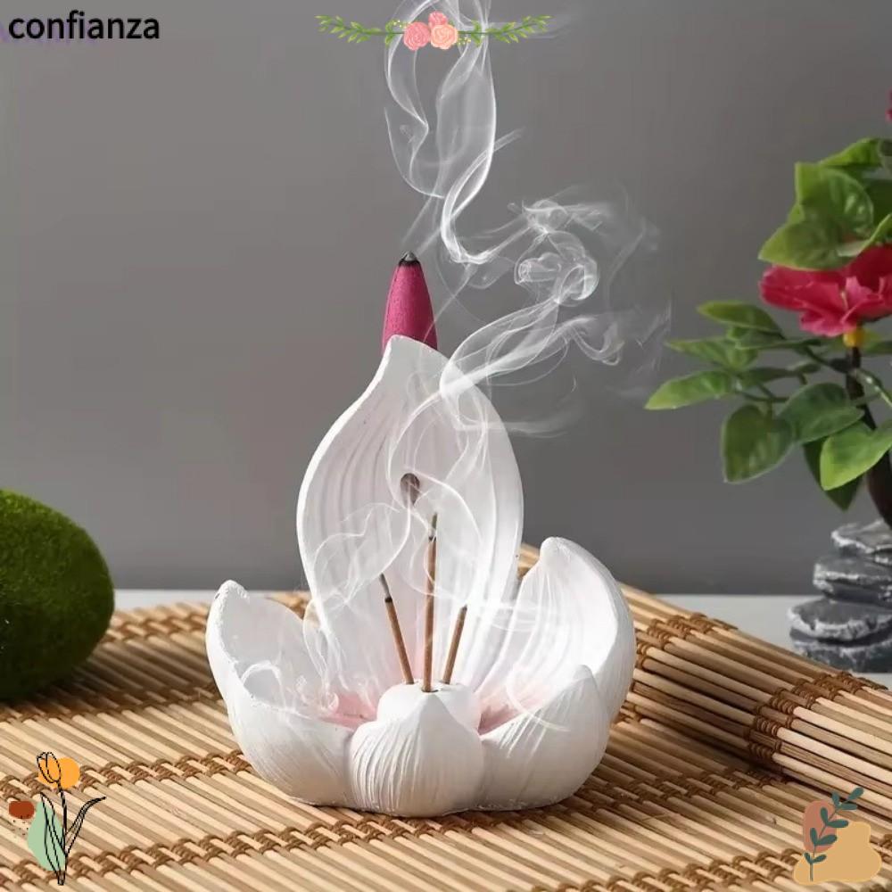 จานธูป CONFIANZA, ฐานขดลวดเรซินที่ใส่ธูป, ความคิดสร้างสรรค์ไม้จันทน์สายบัวผู้ถือธูปวัดสตูดิโอโยคะ