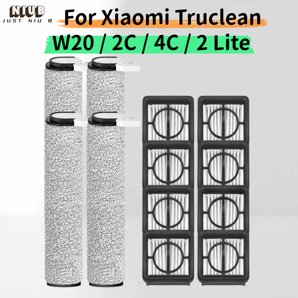 Fit สําหรับ Xiaomi Truclean W20 / 2C / 4C / 2 Lite Wet-Dry Vacuum Roller Brushbar กรอง Hepa อะไหล่อุปกรณ์เสริมเปลี่ยน
