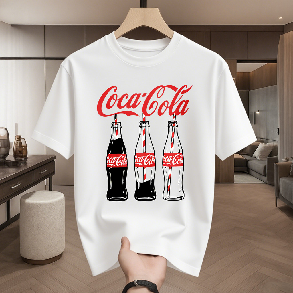 เสื้อยืดลายโค้ก เสื้อยืดวินเทจคลาสสิก Coke Vintage Style Cotton 100% ผ้านุ่ม เสื้อแฟชั่นย้อนยุค ชายหญิง S-5XL