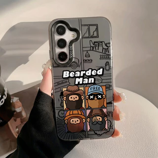 ลวดลายการ์ตูน IMD เคส For Samsung A57 A17 A07 A56 A36 A55 A06 A05S A15 A35 A54 เคสโทรศัพท์ เคสมือถือ