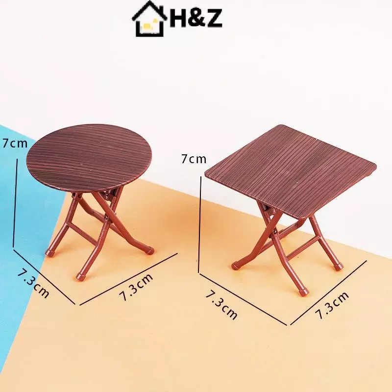 ชุดโต๊ะพับและสตูล 1:12 สำหรับบ้านตุ๊กตา thumbnail 4
