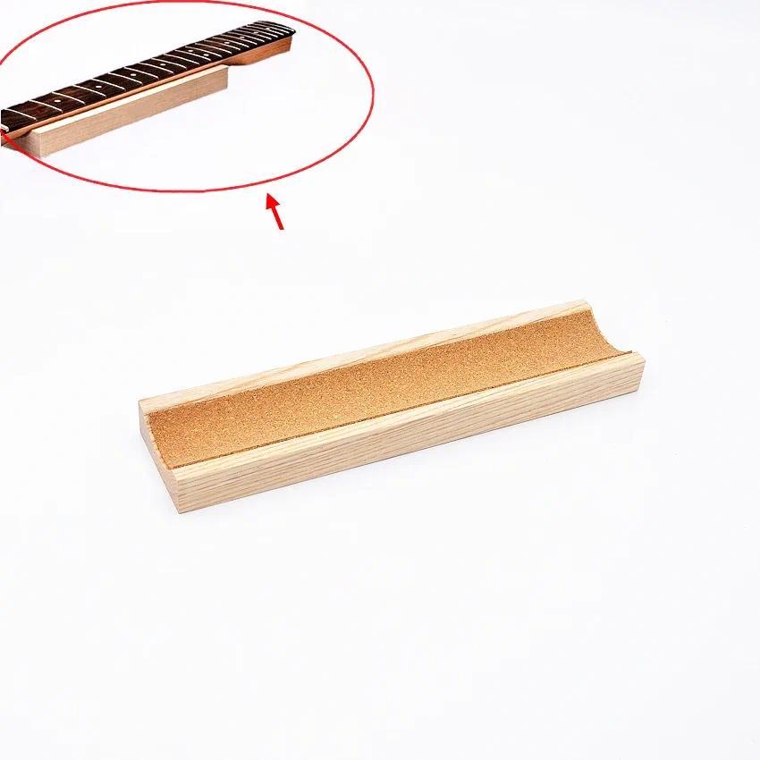 DD-1 ชิ้นกีตาร์เบสคอส่วนที่เหลือ Caul Neck Rest ยาวคอสนับสนุนกีตาร์ Fretwork Cork Lined CN(Origin)