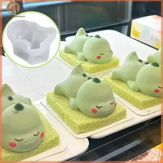ABOVE น่ารักไดโนเสาร์มูสแม่พิมพ์พุดดิ้งซิลิโคนแม่พิมพ์คัสตาร์ดแม่พิมพ์เค้กการ์ตูนสีเขียว Dino เค้กตกแต่งเบเกอรี่เบเกอรี่เครื่องมือ TH