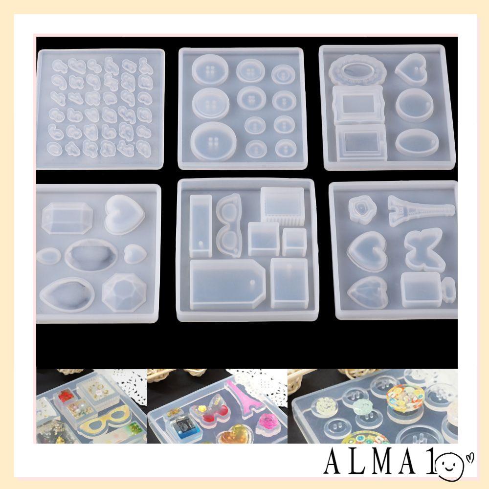 ALMA เรซิ่น Mould คริสตัลอีพ็อกซี่โปร่งใสพวงกุญแจแม่พิมพ์