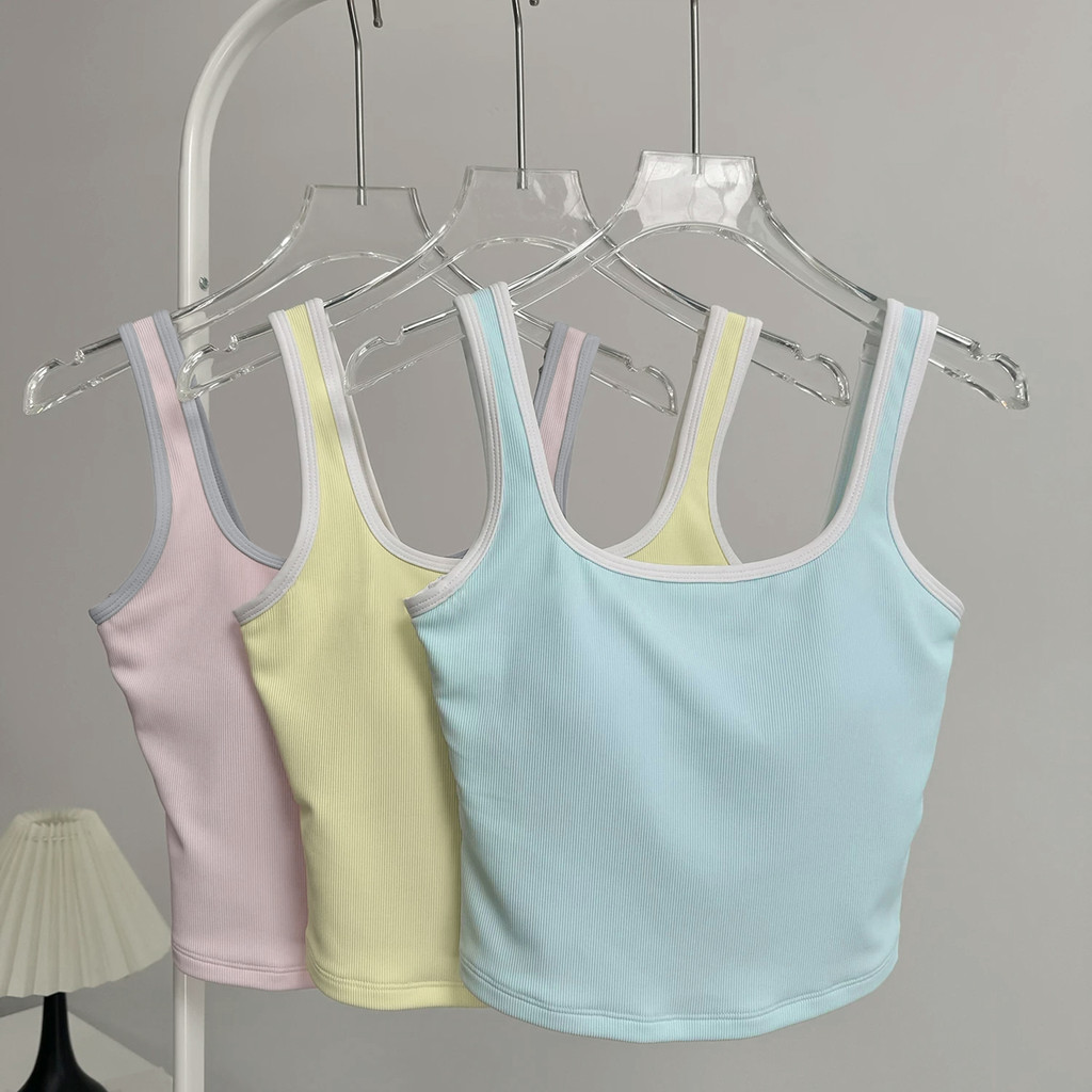 MAGIEYOGA(เบาะคงที่) เสื้อกั๊กกีฬา Antibiotic High Support U-neck Bra Pilates การออกกําลังกาย