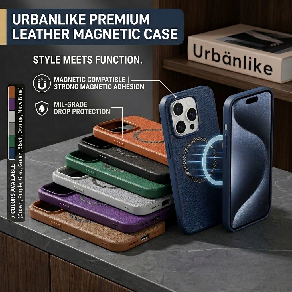 เคสแม่เหล็กสําหรับ iPhone 17Promax 16 16E 15 14 13 Pro Max 17E ฝาครอบหนังชาร์จไร้สายแบบนุ่มกันกระแทก