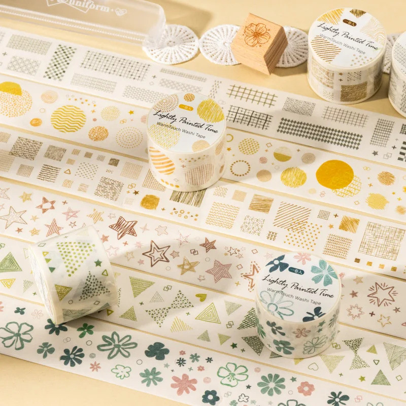 Journal GO 3cmx2m Washi เทป Basic Masking เทป Scrapbooking กาว DIY ตกแต่งเครื่องเขียนอุปกรณ์การเรียน