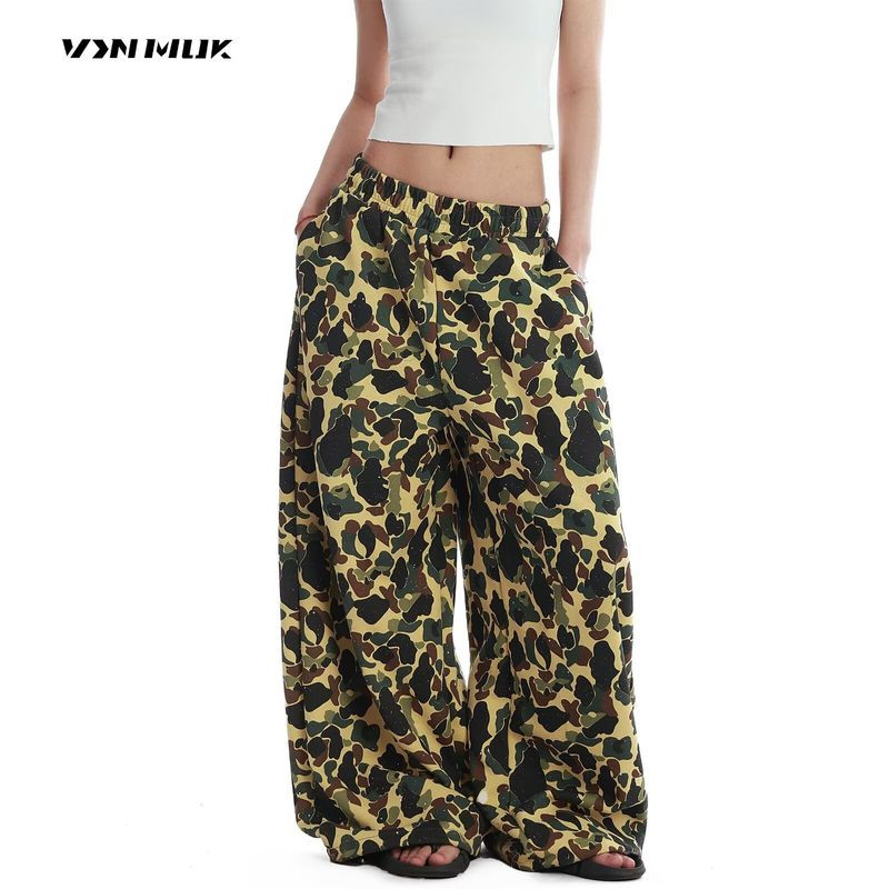 Baolongxin American High Street Camouflage Workwear กางเกงขากว้าง