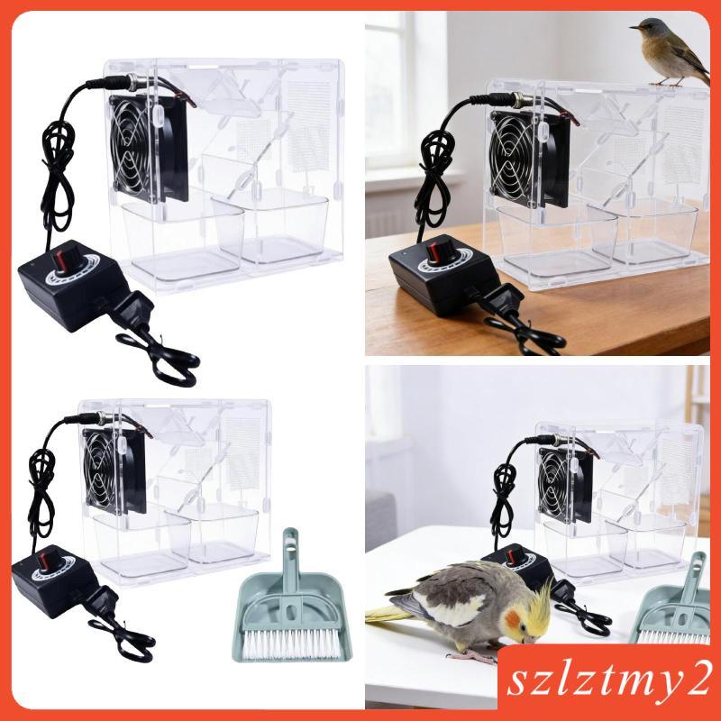 [Szlztmy2] Creative Bird Feed Blown Shell Splitter เครื่องทําความสะอาดเมล็ดนกอะคริลิคที่ทนทานพร้อม 2 เม็ดสําหรับอาหารนกที่มีประสิทธิภาพ