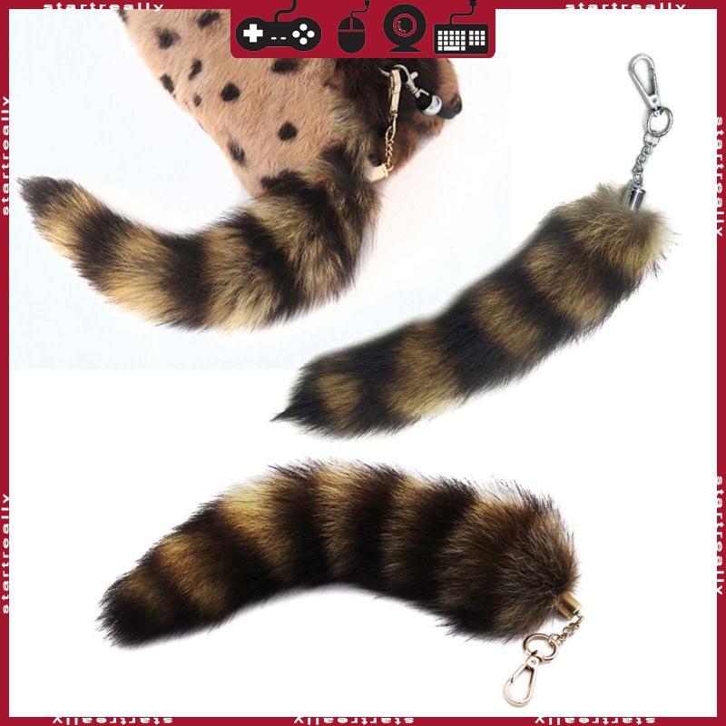 ST Tail Keyring 28 ซม.หางสัตว์ Key-Pendant Pompoms พวงกุญแจกระเป๋าพวงกุญแจรถ Hangbag พวงกุญแจ