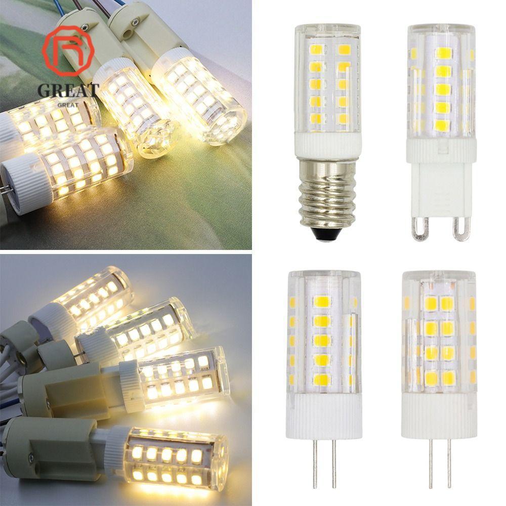 GREAT หลอดไฟข้าวโพด LED 220V ไฟ LED G4 G9 E14 หลอดไฟข้าวโพด