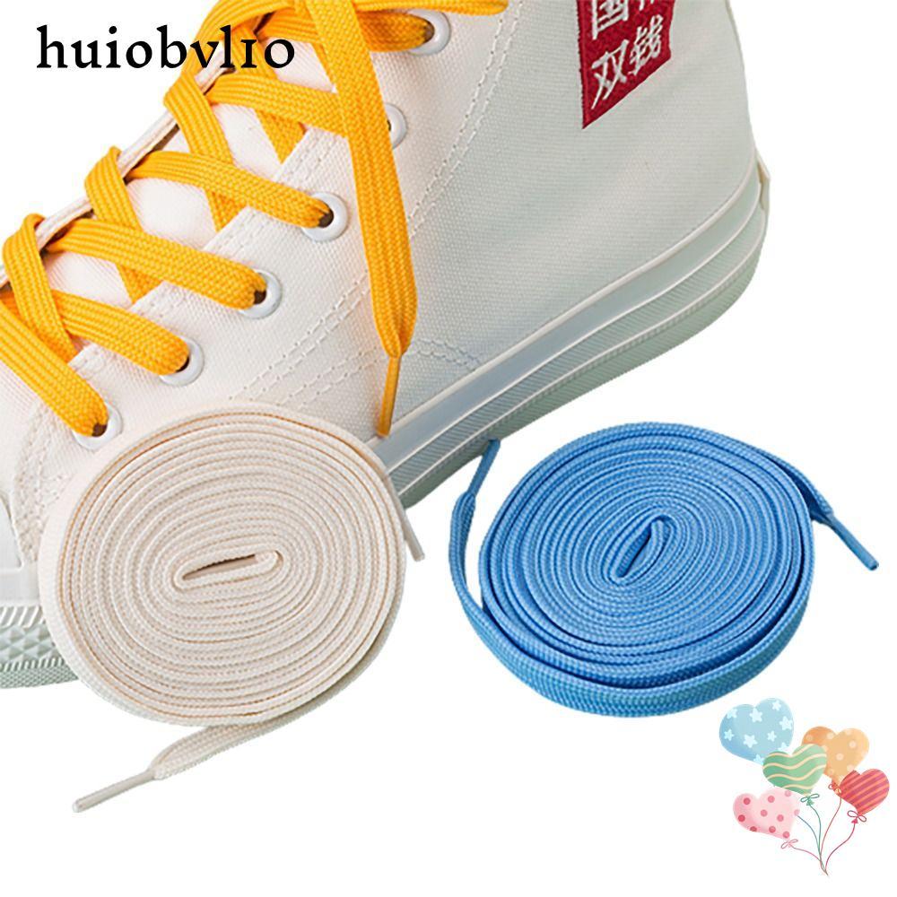 HUIOBVLTH รองเท้าผ้าใบ Laces, สีทึบอุปกรณ์เสริมรองเท้าถักเชือกผูกรองเท้า,ทนทานทุกการแข่งขัน 120 ซม.แบน Shoestring กีฬากลางแจ้ง