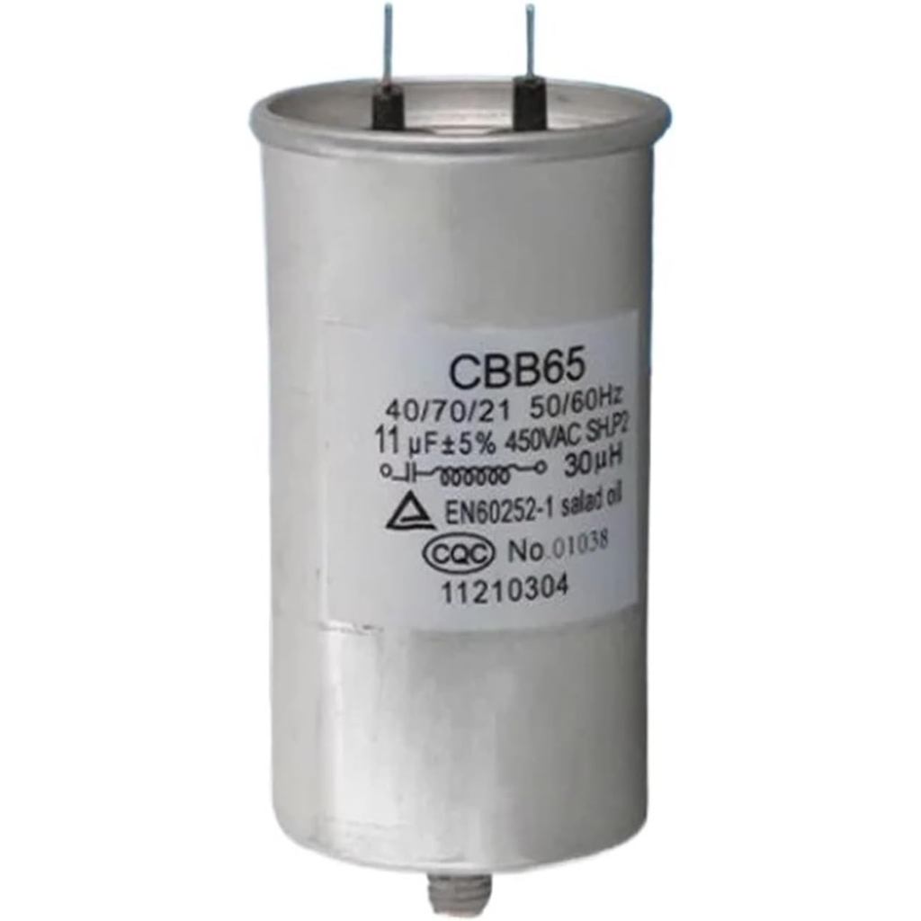 1 ชิ้น CBB65 เครื่องซักผ้าอัตโนมัติเต็มรูปแบบเริ่มต้นความจุ 450V 11UF แทรกเดี่ยวพร้อมสกรูเหนี่ยวนํา