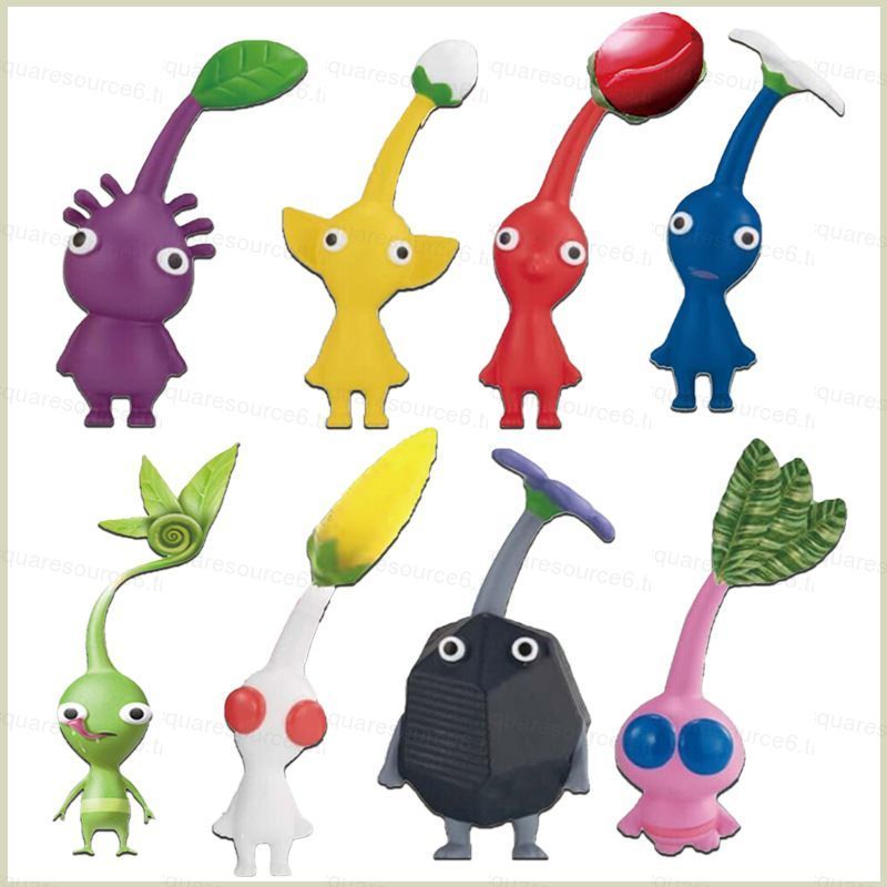 SC 8pcs Pikmin Action Figure Pikmin 4 ตุ๊กตาของเล่นสําหรับเด็กทารกเค้กวันเกิดเครื่องประดับเด็กของขวั