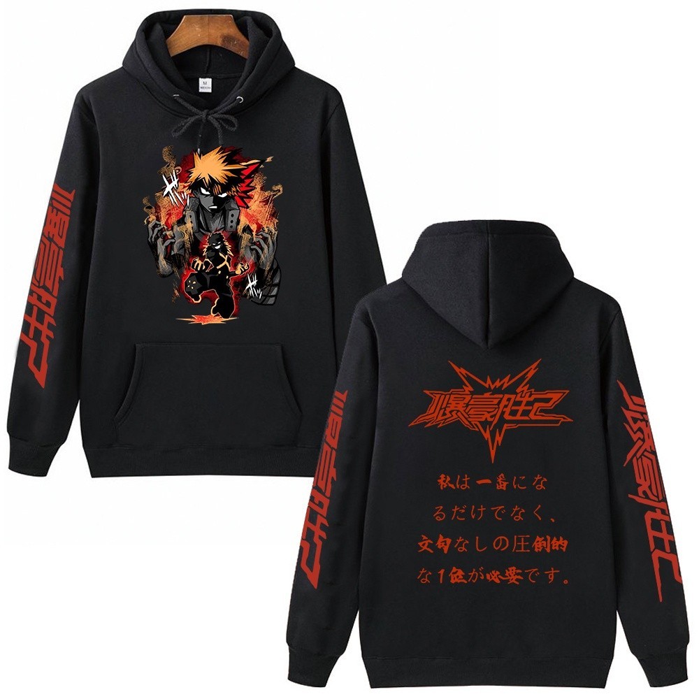 Anime My Hero Academia Deku Hoodie Print Long Sleeves Anime Hoodie Sweatshirts COD ไม่จำกัดเพศ new