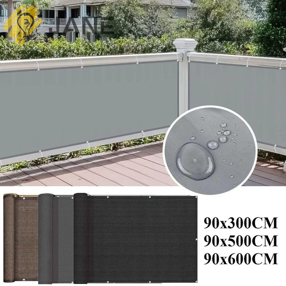 JANE Sun Shading Sails, 3/5/6M กันน้ําระเบียง Shade ผ้า, คุณภาพสูงรั้ว Patio Protection Garden Porch