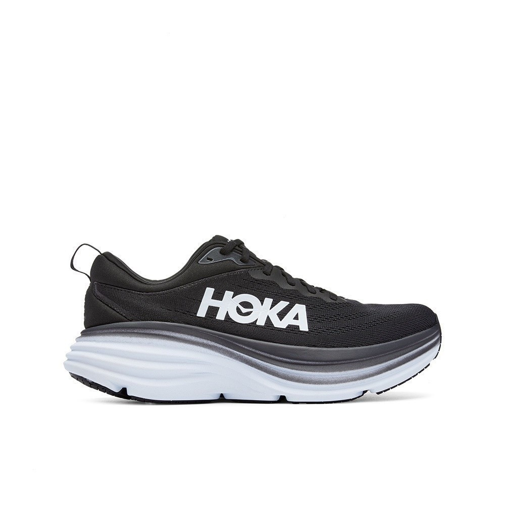 < 2024} Hoka mens Bondi 8 Wide Running Shoes-Black/White Shoes bkoy T9EB