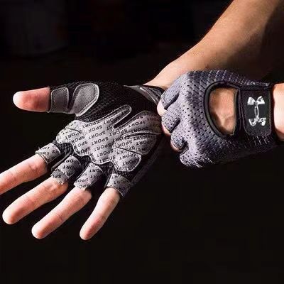 ถุงมือออกกําลังกายกีฬาครึ่งนิ้วผู้ชายและผู้หญิงป้องกันรังไหมอุปกรณ์ป้องกันการลื่นไถลการฝึกอบรมขี่ดึง