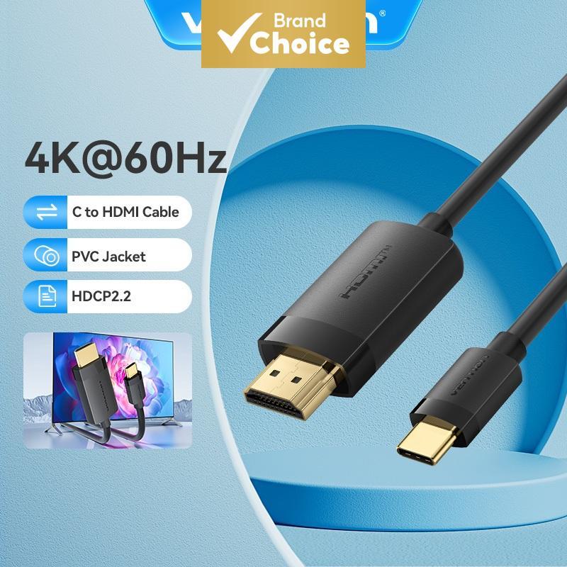 Vention สาย USB 3.1 Type C เป็น HDMI 1.4 อะแดปเตอร์ 4K โทรศัพท์ไปยังทีวีสําหรับ Dell XPS Samsung S9/