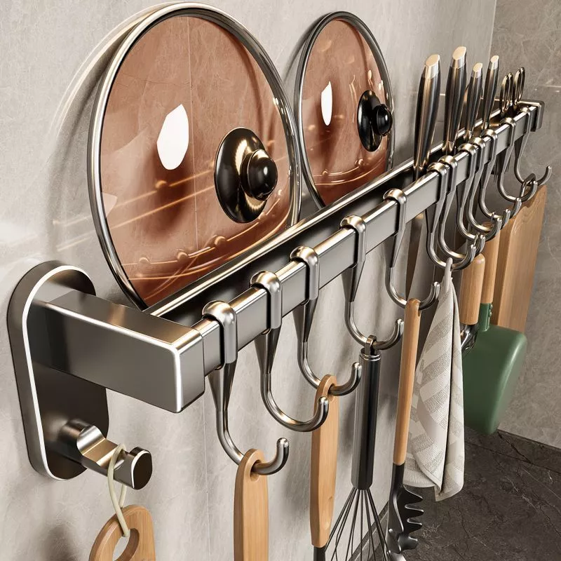 ตะขอติดผนังครัว ไม่ต้องเจาะ Kitchen wall hanging hook เก็บมีด ไม้พาย ช้อนส้อม ติดตั้งง่าย แข็งแรง ไม่ทำลายผนัง