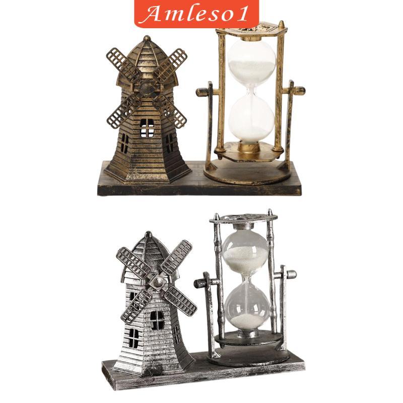 [Amleso1] Light Hourglass Timer Ornaments Sculpture Statue Creative Centerpiece Sandglass for Tablet