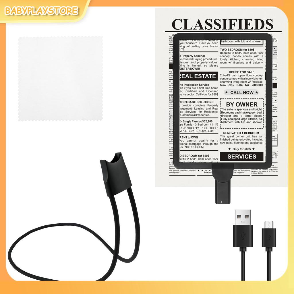 แว่นขยายพร้อมแว่นขยายอ่านหนังสือแบบชาร์จไฟได้พร้อมห้อยคอสําหรับผู้สูงอายุการมองภาพ SHOPQJC5925