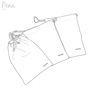 Pena house ถุงผ้าอเนกประสงค์ ใบเล็ก P019
