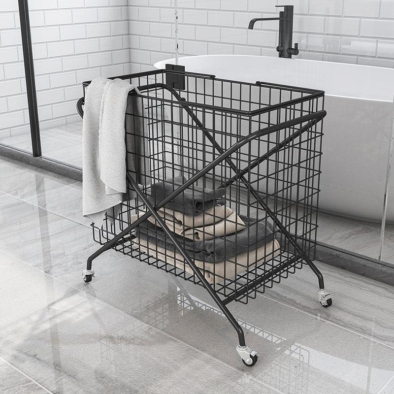 Nordic iron toy clothes storage basket bathroom dirty clothes basket laundry basket laundry Lou dirt