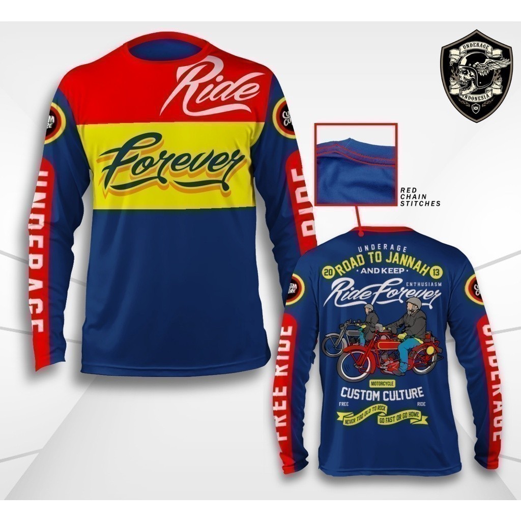 2025 แฟชั่น Underage Ride Forever Custom Culture Tshirt / Jersey เสื้อผ้าไมโครไฟเบอร์ / Jersey Subli