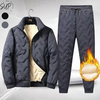 สงกรานต์ Songkran ม-5เอ็กแอล ชุดฤดูหนาวของผู้ชายขนเรียงรายเส…