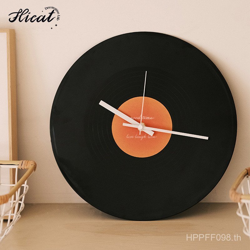 นาฬิกาบันทึกนาฬิกา Sunset Cafe ตกแต่งนาฬิกาแขวน DIY One Piece Shipping High-End Retro ห้องนั่งเล่นวง