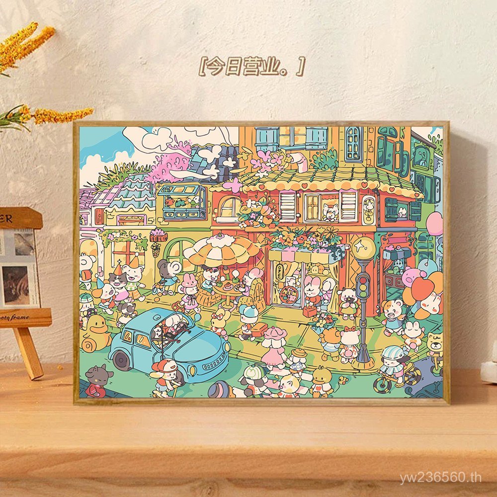 Diy มือวาดสี Bay Filled ตกแต่ง Street ตัวอักษรภาพวาดสีน้ํามันภาพวาดสีน้ํามันการ์ตูน Influencer ขนาดเ