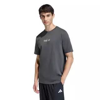 adidas ไลฟ์สไตล์ เสื้อยืดพิมพ์ลาย COFFEE CAFE DONUT BOX ผู้ชาย สีเทา KB2502