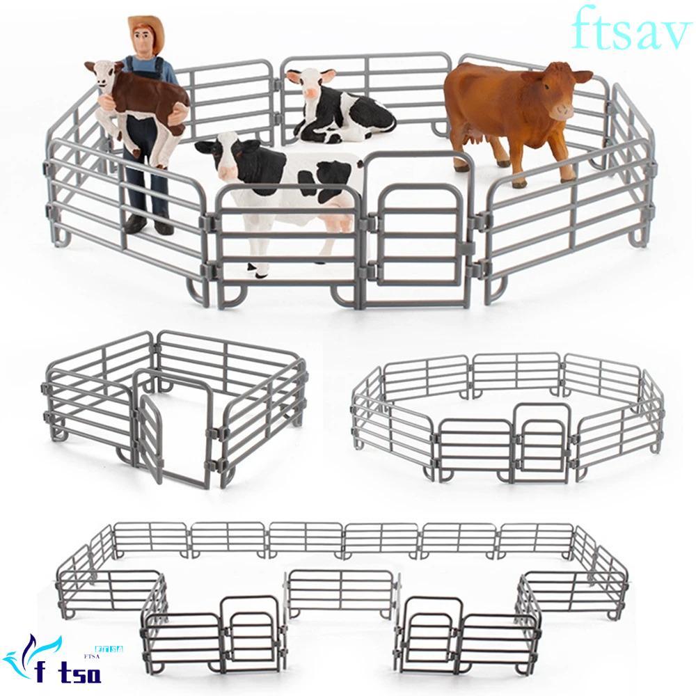SWIFTSAVER รั้วจําลอง Ranch, อุปกรณ์รั้ว DIY ฟาร์มจําลองฟาร์ม Ranch DIY รั้ว, รางรุ่นพลาสติก Miniatu