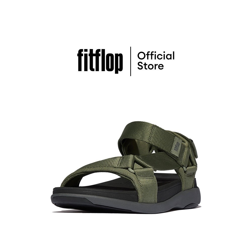 FITFLOP F-MODE GO ADJ.WEBBING B/S รองเท้าแตะแบบรัดส้นผู้ชาย รุ่น IW6-C80  สี SAFARI GREEN