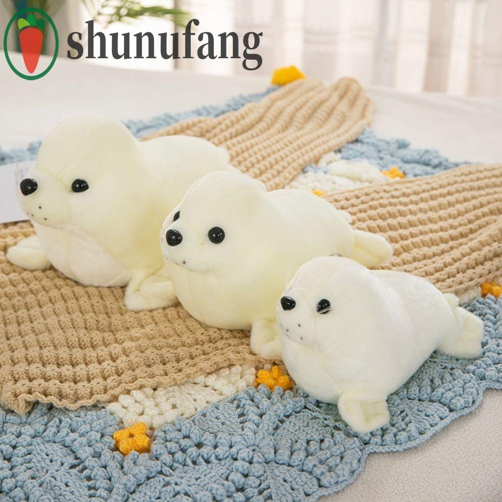 UNUF Seal ตุ๊กตาตุ๊กตา, หมอนสัตว์ Fluffy Seal Plush ตุ๊กตาของเล่น, แฟชั่นขนสัตว์ Soft Comfy Sea Lion