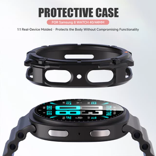 TPU Bezel สําหรับ Samsung Galaxy นาฬิกา 8 40 44 มม.Anti-drop Hollow ฝาครอบกันชนสําหรับ Galaxy 8 44 40 มม.Smartwatch เปลือกป้องกัน ﻿