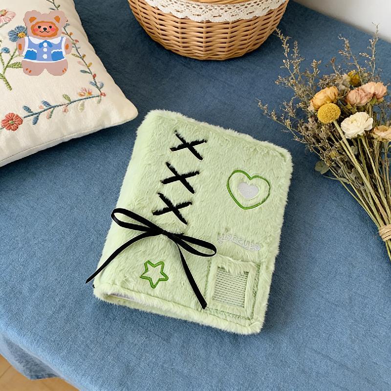A5 Kpop Photocard Binder Plush Photo Album Photo Card Holder Book Sleeves Card Protector Notebook เค