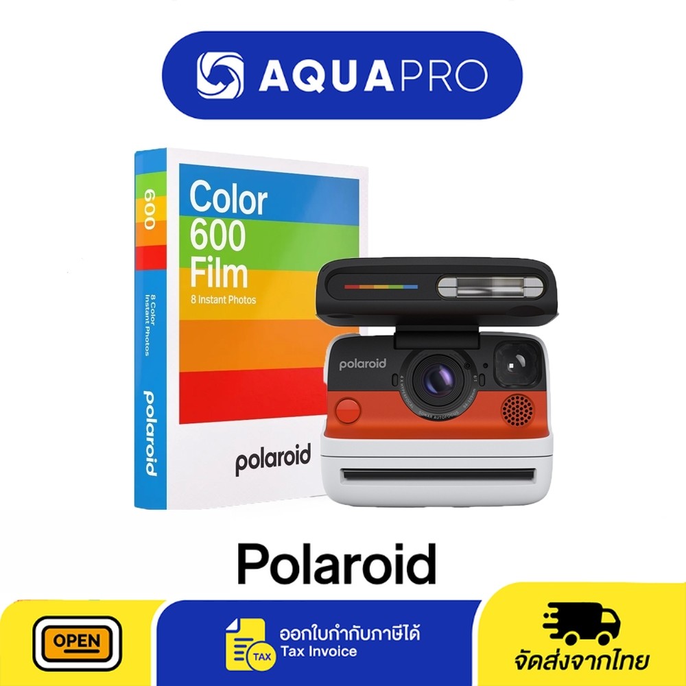 Polaroid Flip + Polaroid Color 600 Flim 8 instant Photos  ประกันศูนย์ไทย By Aquapro