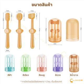 LAKOE แปรงสีฟันซิลิโคน แปรงสีฟันเด็ก แปรงสีฟันเด็กอายุ 0-18 เดือน เหมาะสำหรับเด็กทารก