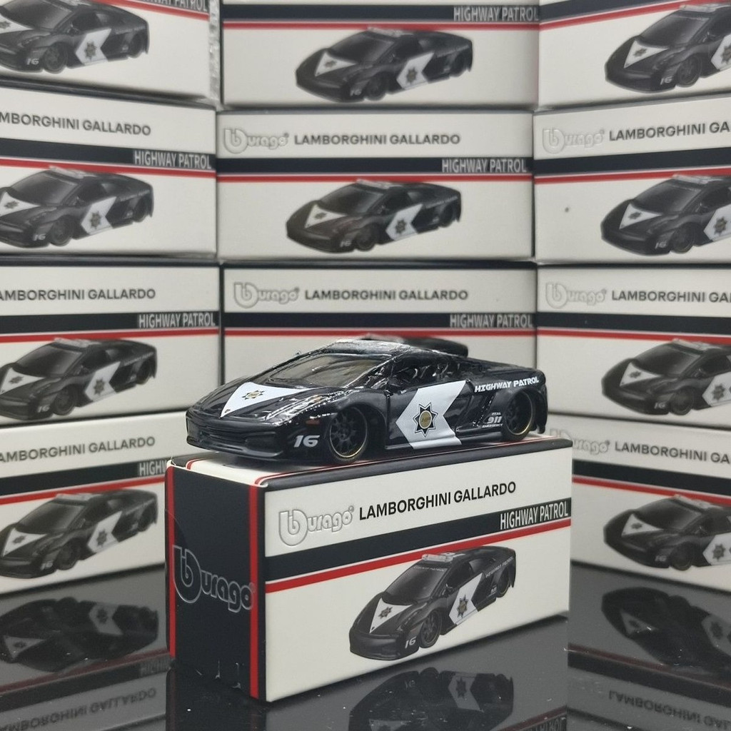 E คลังสินค้าพร้อมทั้งร้านจัดส่งฟรี Bimeigao 1/64 Lamborghini Galoduo รถตํารวจอเมริกันยางจําลองคอลเลก