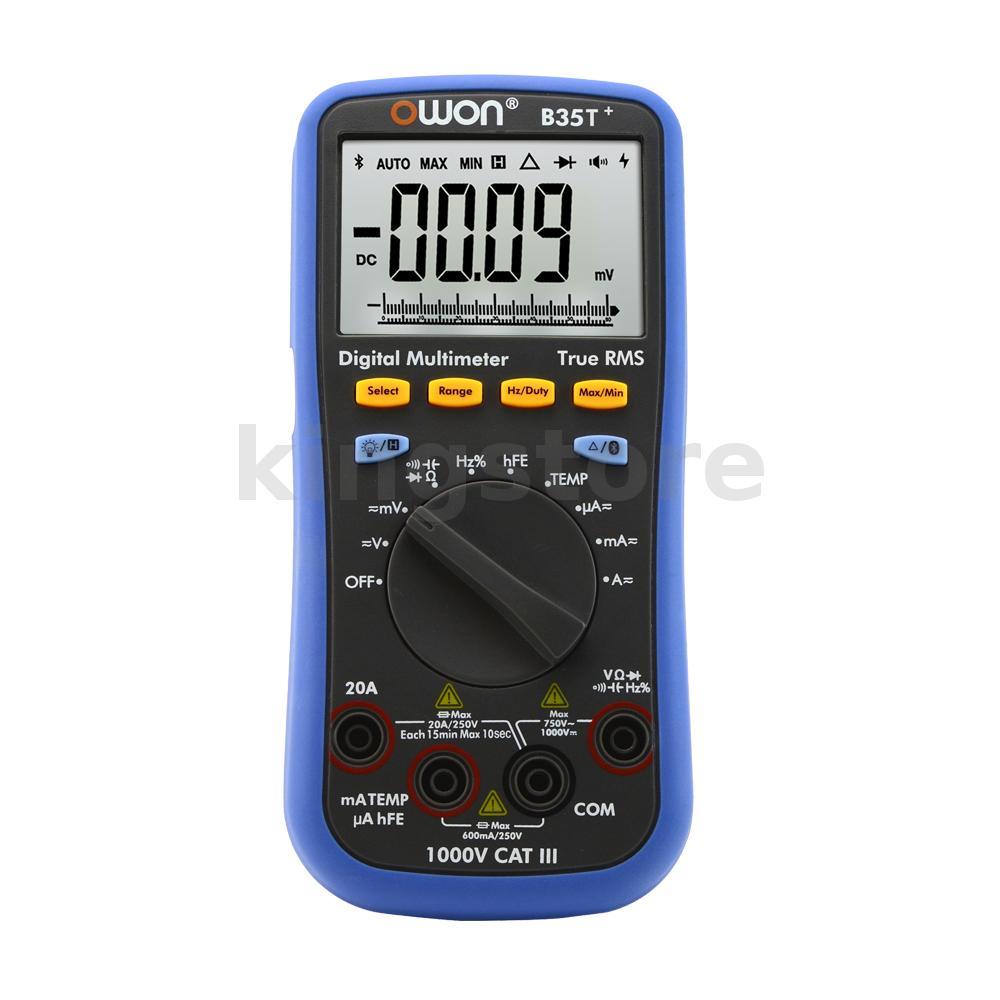 OWON B35T+ True RMS Bluetooth Digital Multimeter Datalogger + Multimeter + เครื่องวัดอุณหภูมิ 3 in 1