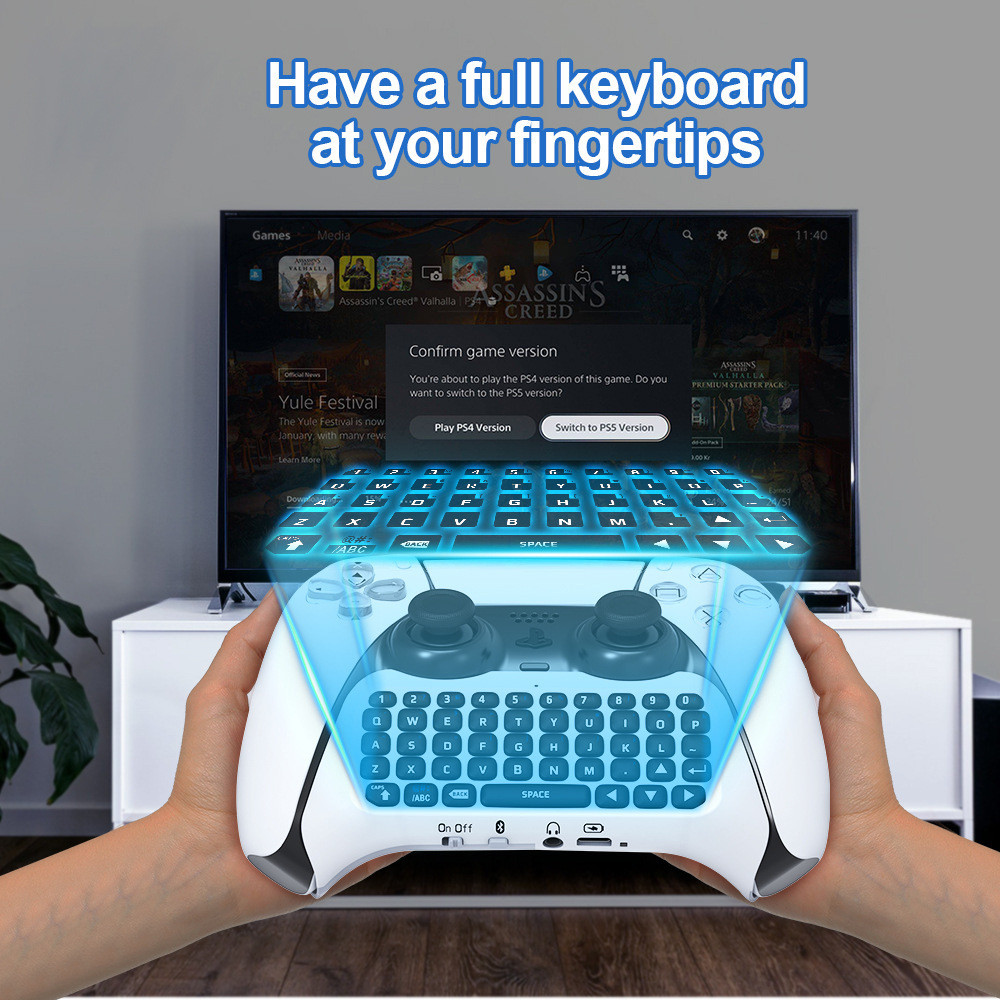 P PS5 Wireless Handle Bluetooth Keyboard PS5 Bluetooth External Keyboard PS5 Handle Chatable Voice B