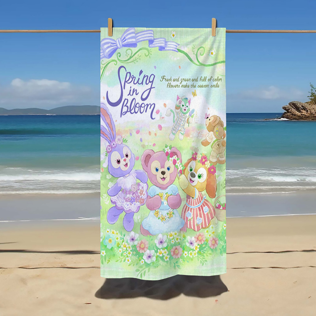 Daffy Beach Towel น่ารัก Capybara Soft Beach Towel ไมโครไฟเบอร์การ์ตูนพิมพ์ผ้าเช็ดตัว
