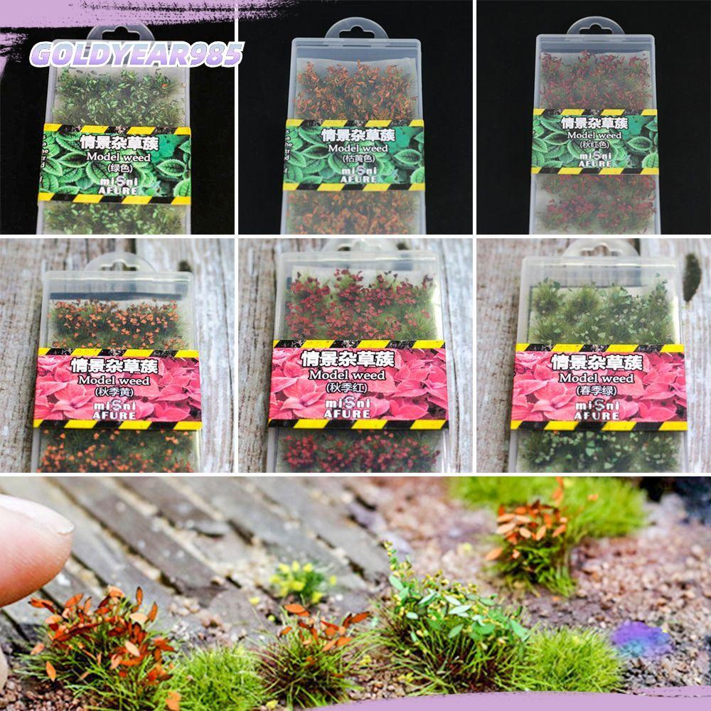 GOLDYEAR985 ตุ๊กตาหญ้ารุ่นรถไฟภูมิทัศน์ Bush Scale Handmade Mutlicolor Railroad ทิวทัศน์อาคารหญ้า Ma