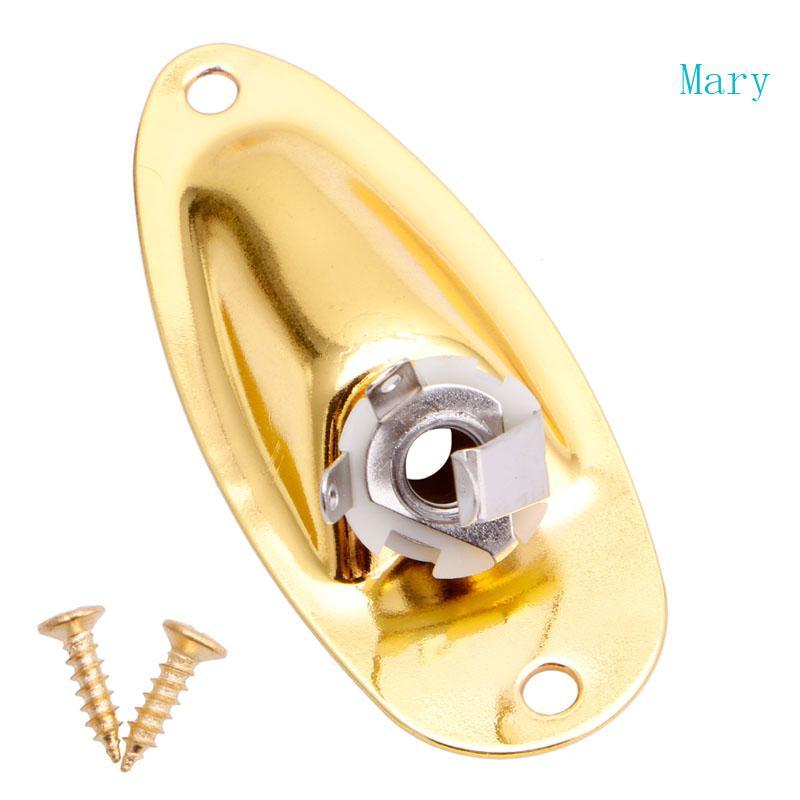 Mary Replacement Boat Input Output Jack Plate Socket สําหรับชิ้นส่วนกีตาร์