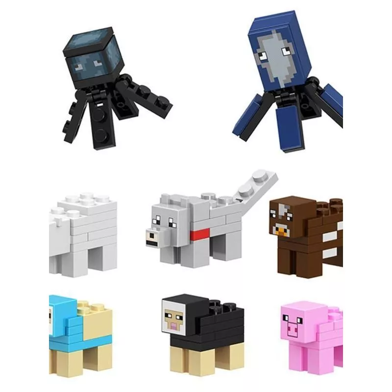 เลโก้ Minecraft มินิฟิกเกอร์ สตีฟ สัตว์ และมอนสเตอร์ ชุดตัวต่อของเล่น thumbnail 7