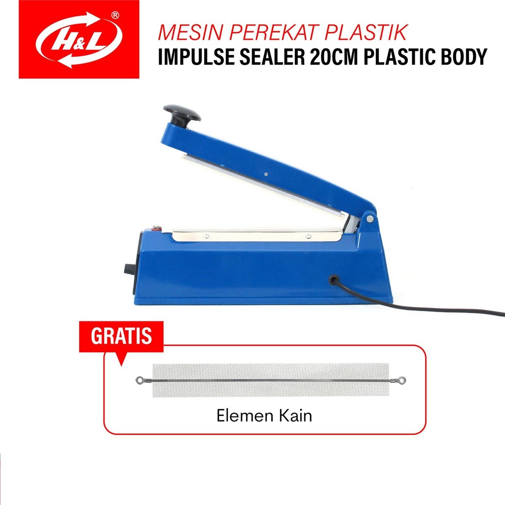 MESIN H&L Impulse Sealer เครื่องกดพลาสติก 20 ซม./HL Impulse Sealer 20 ซม.เครื่องกดพลาสติก