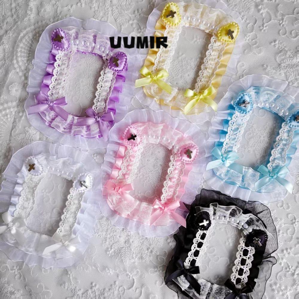 UUMIR โฟโต้การ์ดลูกไม้ ,พร้อมที่ใส่บัตรตุ๊กตาอนิเมะริบบิ้น, Kawaii Lolita Idol Display การ์ดป้องกันภาพ DIY