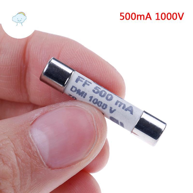 TWOE 1 PC FF 0.5A 500mA 1000V dmi ฟิวส์สําหรับมัลติมิเตอร์ F15B F17B F18B 6.3x32 มม.TH